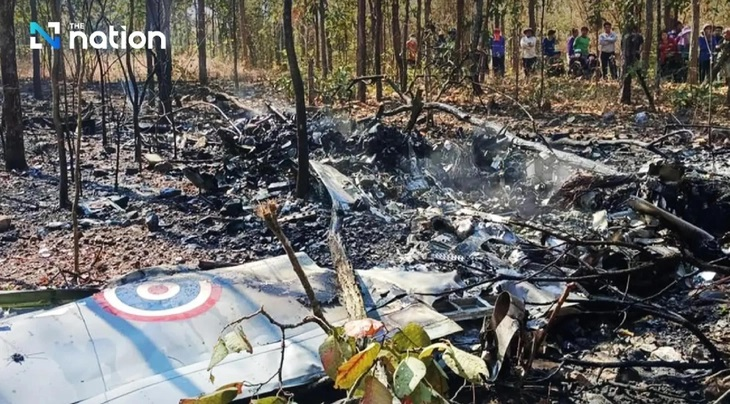 Rơi máy bay quân sự Thái Lan, 2 phi công thiệt mạng